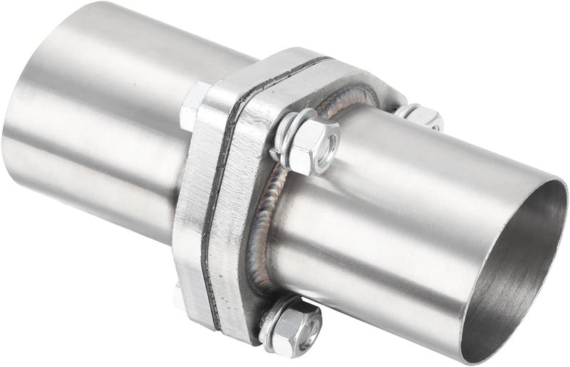 LCGP Exhaust Flange Repair Piping Kit 2.5" OD with Gasket and 3 Bolts for Quick Fix Repair,304 Universal Stainless Steel Exhaust Flange Pipe - Image 1